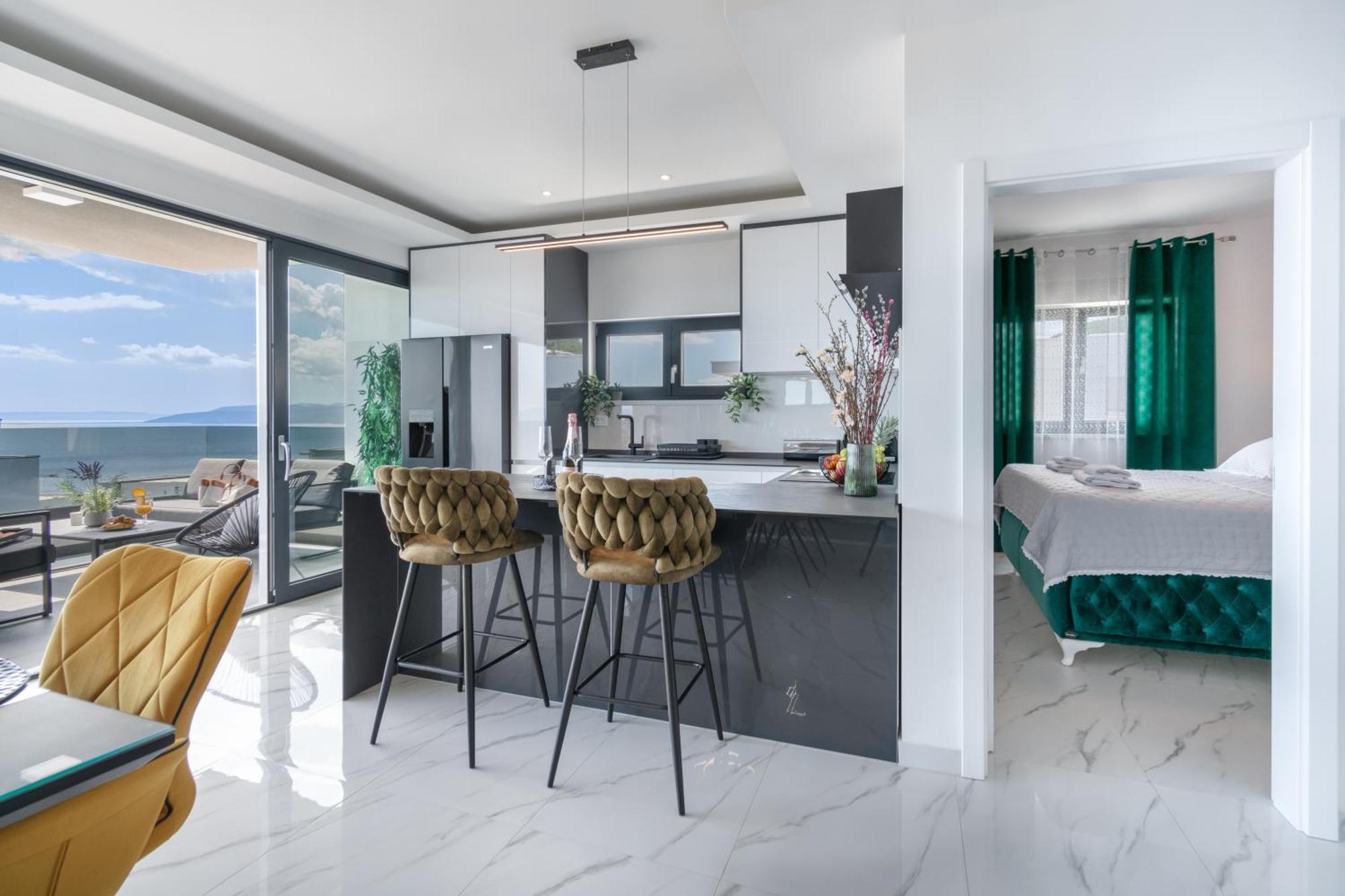 شقة Lux Penthouse Panoramic View With Jacuzzi ماكارسكا المظهر الخارجي الصورة