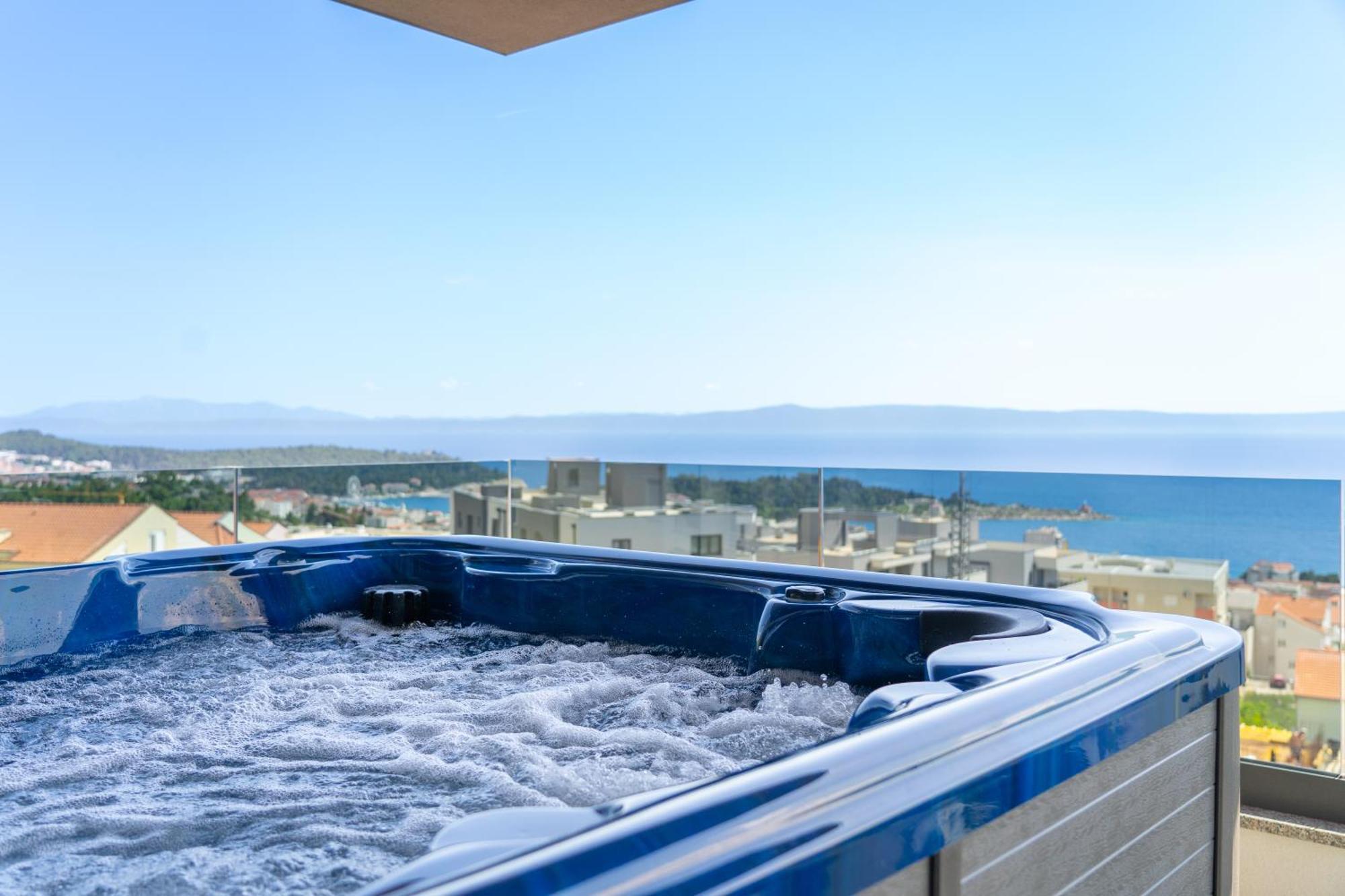 شقة Lux Penthouse Panoramic View With Jacuzzi ماكارسكا المظهر الخارجي الصورة