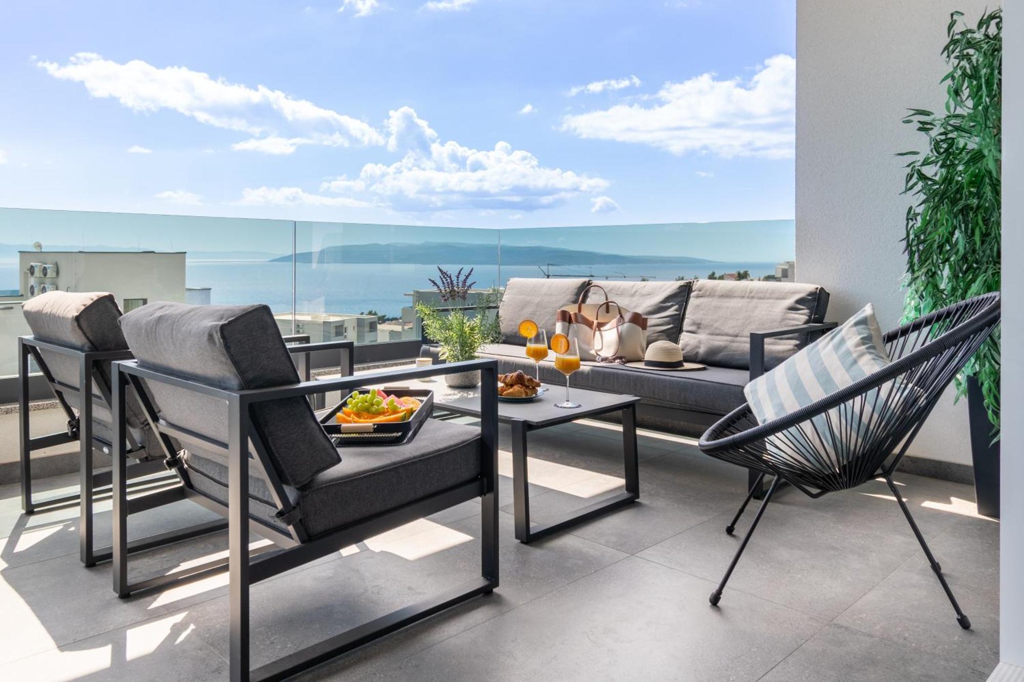 شقة Lux Penthouse Panoramic View With Jacuzzi ماكارسكا المظهر الخارجي الصورة